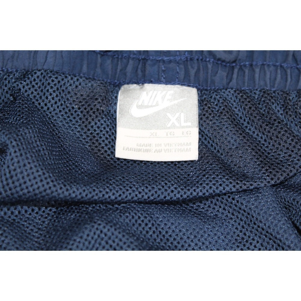 Nike Basketball Athletic Shorts Mens XL Navy Blue Mesh Lined Elastic Waist Swoos - Picture 7 of 10